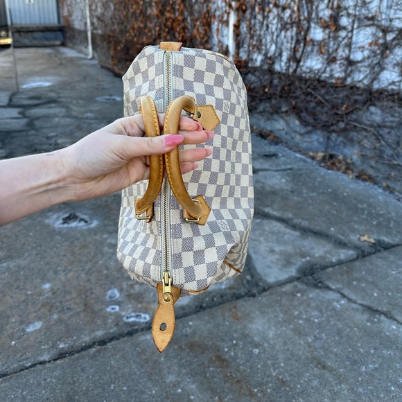 Louis Vuitton LV Hand Bag Speedy 30 White Damier Azur - Picture 9 of 16